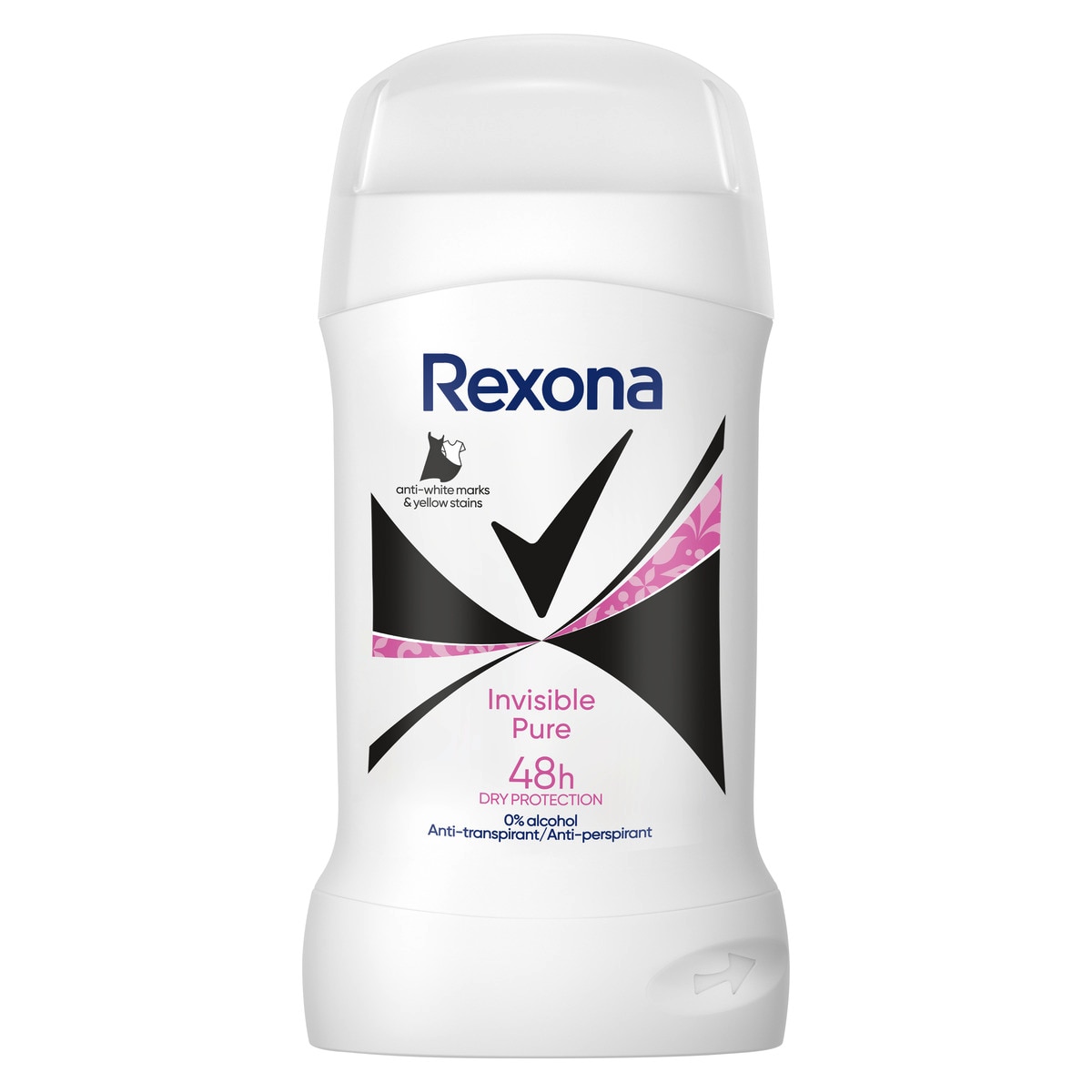 REXONA REXONA, INVISIBLE PURE, moteriškas pieštukinis dezodorantas, 50 ml.