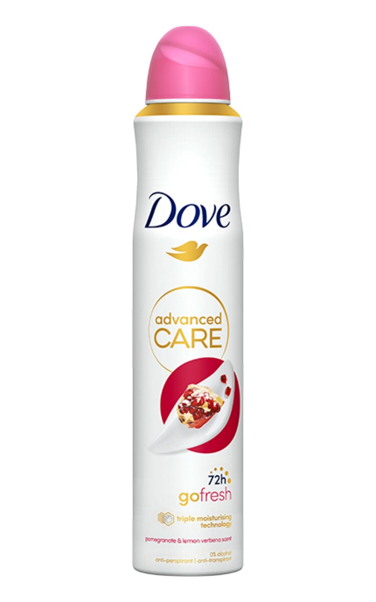 DOVE DOVE, POMEGRANATE&LEMON VERBENA, moteriškas purškiamas dezodorantas, 200 ml 200 ml