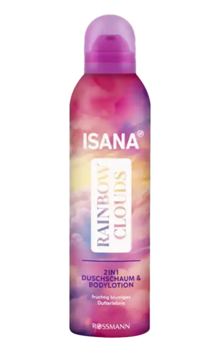 ISANA ISANA, RAINBOW CLOUDS 2IN1, dušo putos ir kūno losjonas, 200 ml.