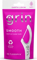  undefined undefined GRIN, SMOOTH, tarpdančių siūlas / dantų krapštukas, 36 vnt.  