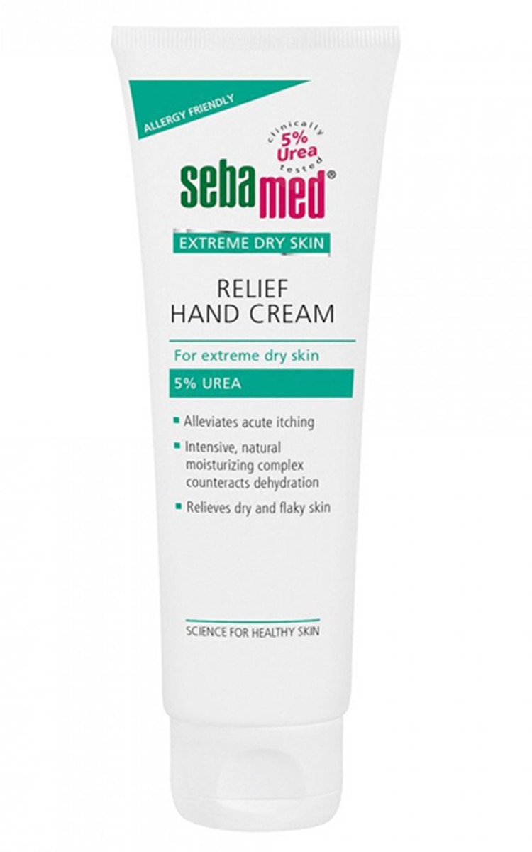 SEBAMED SEBAMED, atpalaiduojamasis rankų kremas su 5 % šlapalo, 75 ml.
