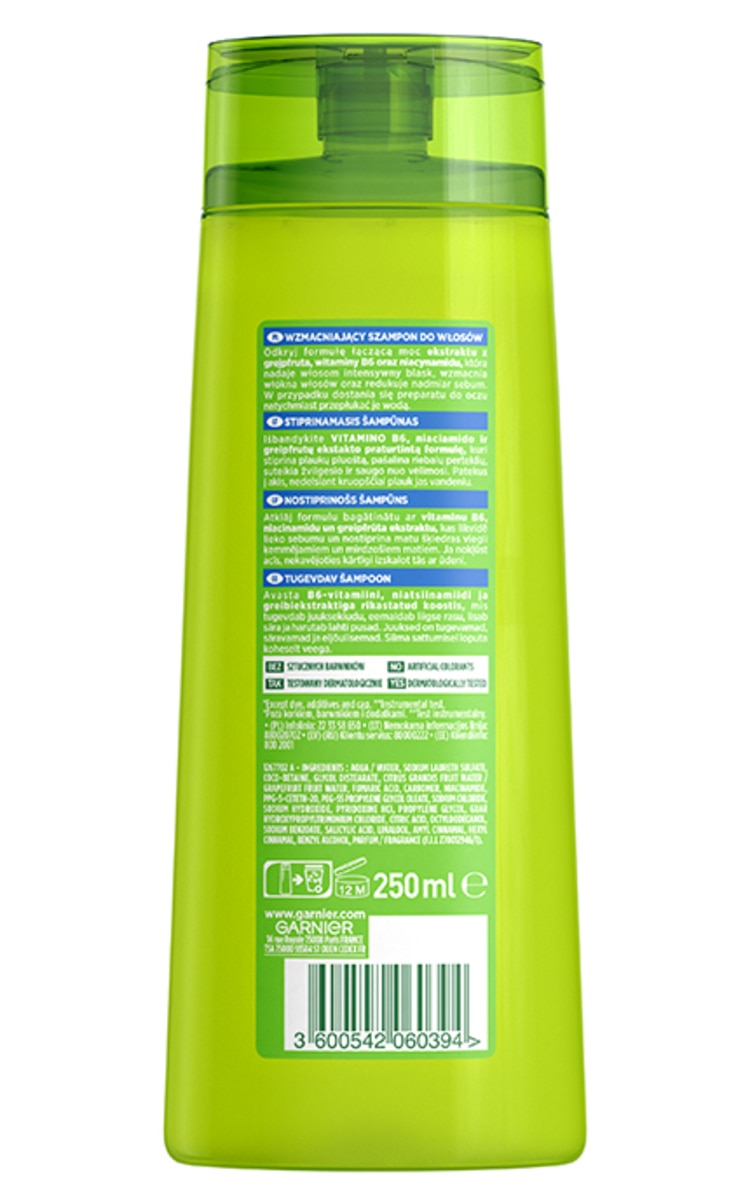 GARNIER FRUCTIS, STRENGTH & SHINE, tonizuojantis šampūnas