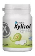  undefined undefined MIRADENT, XYLITOL, HAGER & WERKEN, pastilės su ksilitoliu, melionų skonio, 26 vnt.  