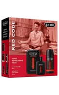 STR8, RED CODE, rinkinys: EDT 50 ml. + purškiamas dezodorantas 150 ml.