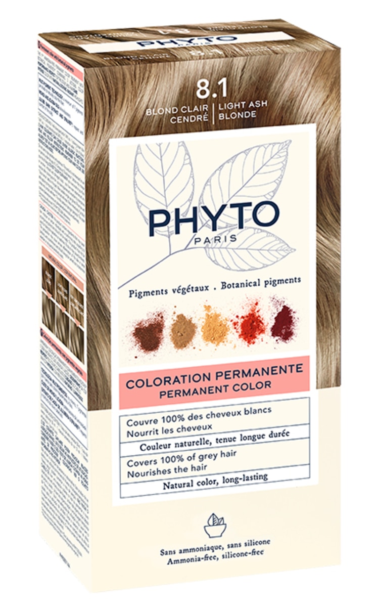 PHYTOCOLOR, plaukų dažai, Nr. 8.1 LIGHT ASH BLONDE, 1 vnt.