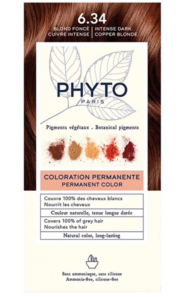 PHYTOCOLOR, plaukų dažai, Nr. 6.34. DARK COPPER BLONDE, 1 vnt.