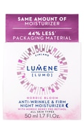 LUMENE, NORDIC, BLOOM LUMO, ANTI-WRINKLE & FIRM, naktinis kremas, 50 ml.