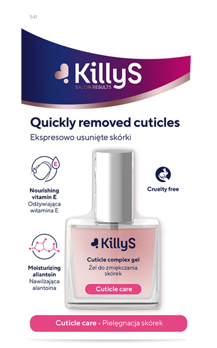 KILLYS, nagų odelių minkštinimo gelis, CUTICLE CARE, 10 ml.