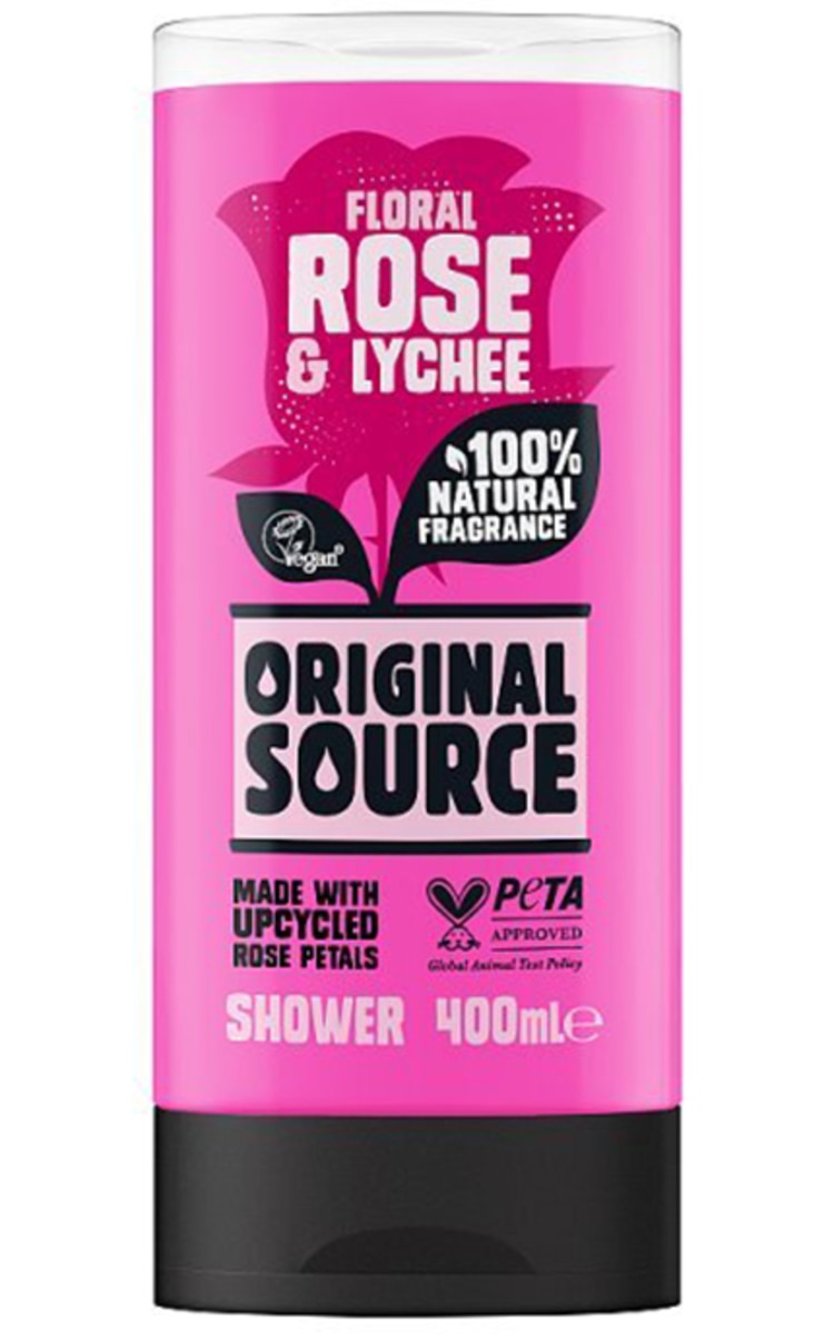 ORIGINAL SOURCE ORIGINAL SOURCE, ROSE & LYCHEE, dušo želė, 400 ml.