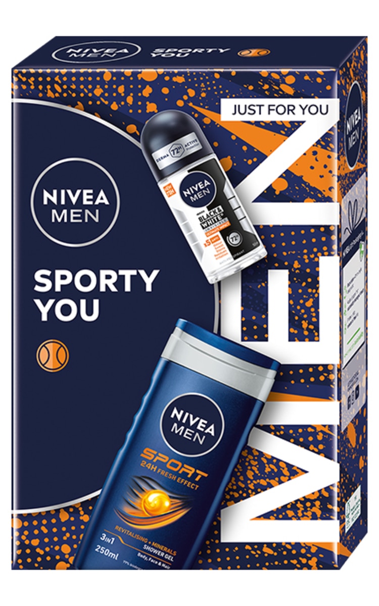 NIVEA MEN NIVEA MEN, SPORTY YOU, kalėdinis dovanų rinkinys, 1 vnt. 1 vnt.