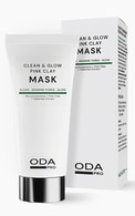 ODA PRO, MULTI ACTIVE, valanti ir skaistinanti rožinio molio kaukė, 50 ml