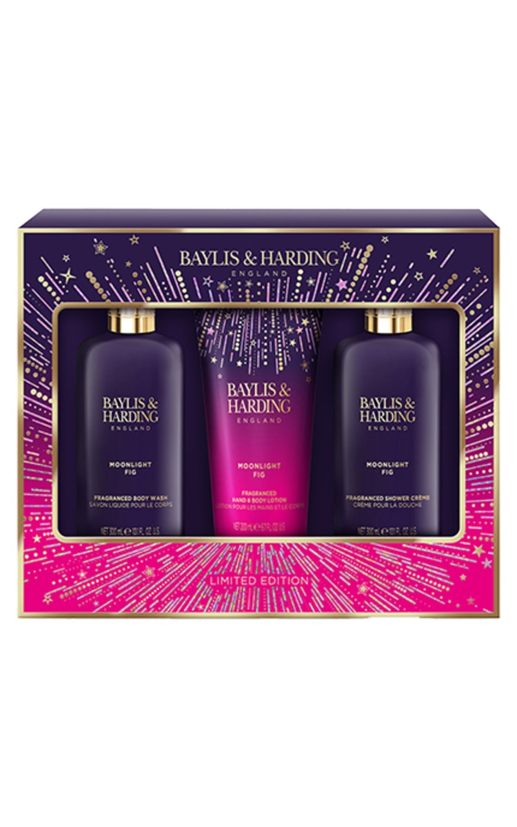 BAYLIS&HARDING BAYLIS & HARDING, MOONLIGHT FIG, LUXURY BATHING ESSENTIALS GIFT SET, dovanų rinkinys, 1 vnt. 1 vnt.