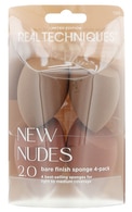  REAL TECHNIQUES undefined REAL TECHNIQUES, NEW NUDES 2.0 BARE FINISH, makiažo kempinėlių rinkinys, 4 vnt. 