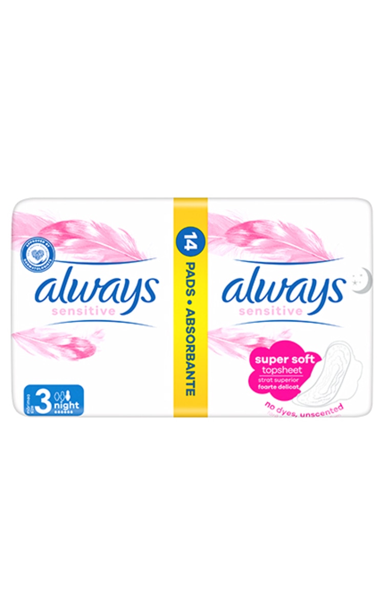 ALWAYS ALWAYS, ULTRA SENSITIVE, naktiniai higieniniai paketai, 14 vnt 14 vnt.