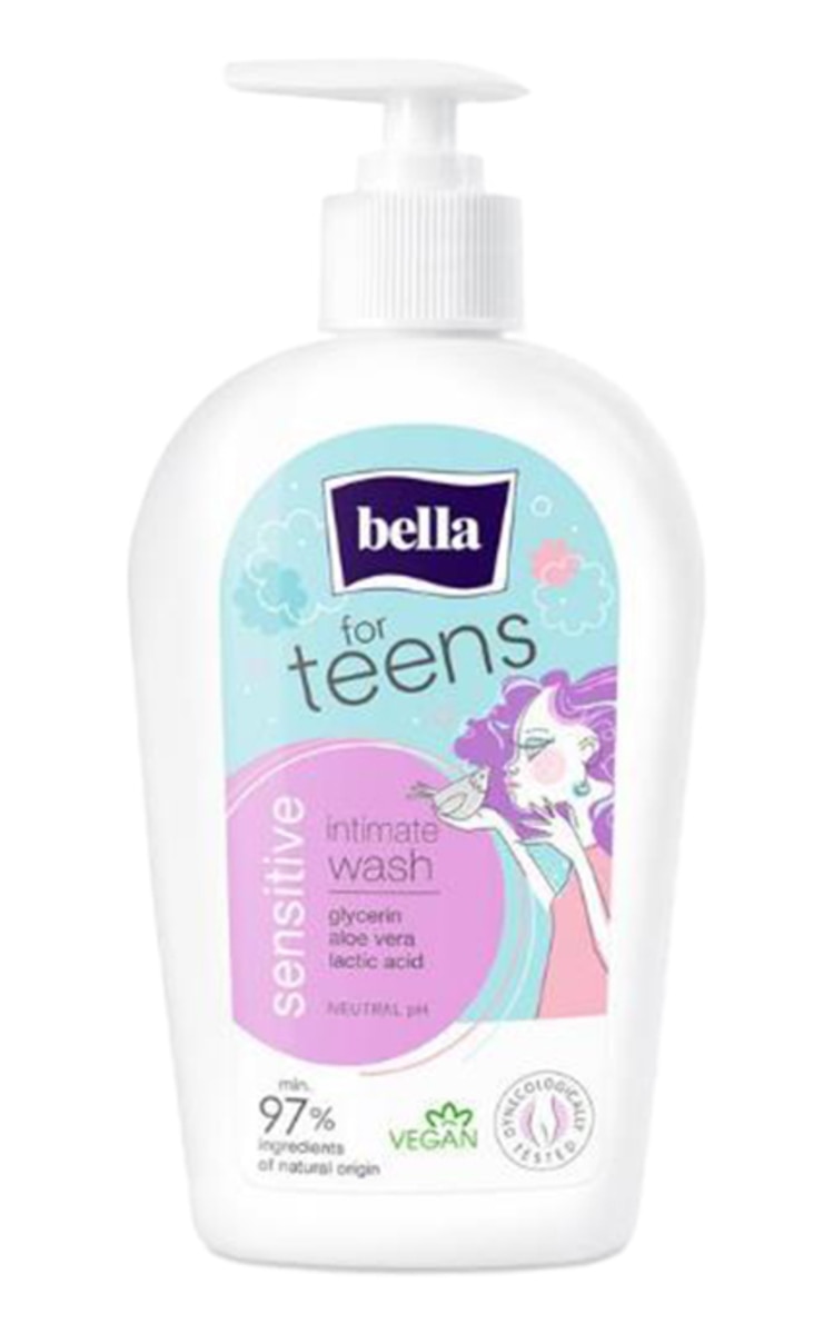 BELLA BELLA FOR TEENS, SENSITIVE, intymios higienos prausiklis, 300 ml. 