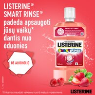 LISTERINE, SMART RINSE, uogų skonio burnos skalavimo skystis, 500 ml