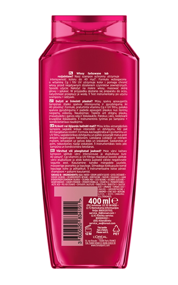 ELSEVE ELSEVE, COLOR VIVE, šampūnas, 400 ml. 400 ml
