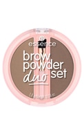 ESSENCE, BROW POWDER DUO SET, antakių rinkinys, 01 LIGHT, 1,8 g.