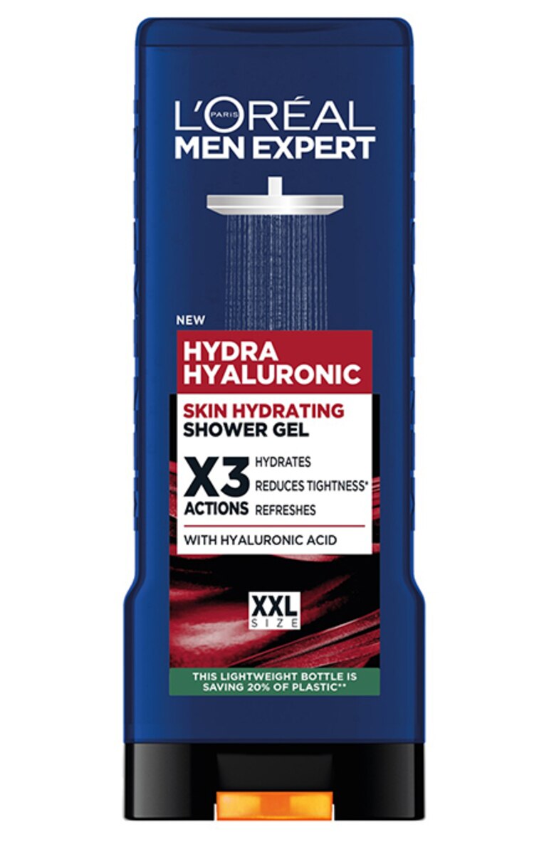 MEN EXPERT L'ORÉAL PARIS, MEN EXPERT, HYDRA HYALURONIC, dušo želės, 400 ml.