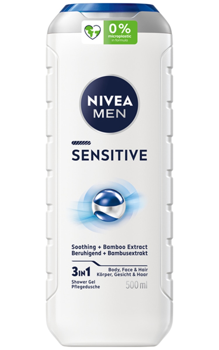 NIVEA MEN NIVEA MEN, SENSITIVE, dušo želė vyrams, 500 ml 500 ml