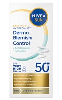  undefined undefined NIVEA, SUN, DERMA BLEMISH CONTROL, apsaugos nuo saulės fluidas riebiai ir į bėrimus linkusiai odai, SPF 50+ (labai aukšta apsauga), 40 ml. 
