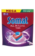 SOMAT, ALL IN ONE EXTRA, indaplovių tabletės, 75 vnt.
