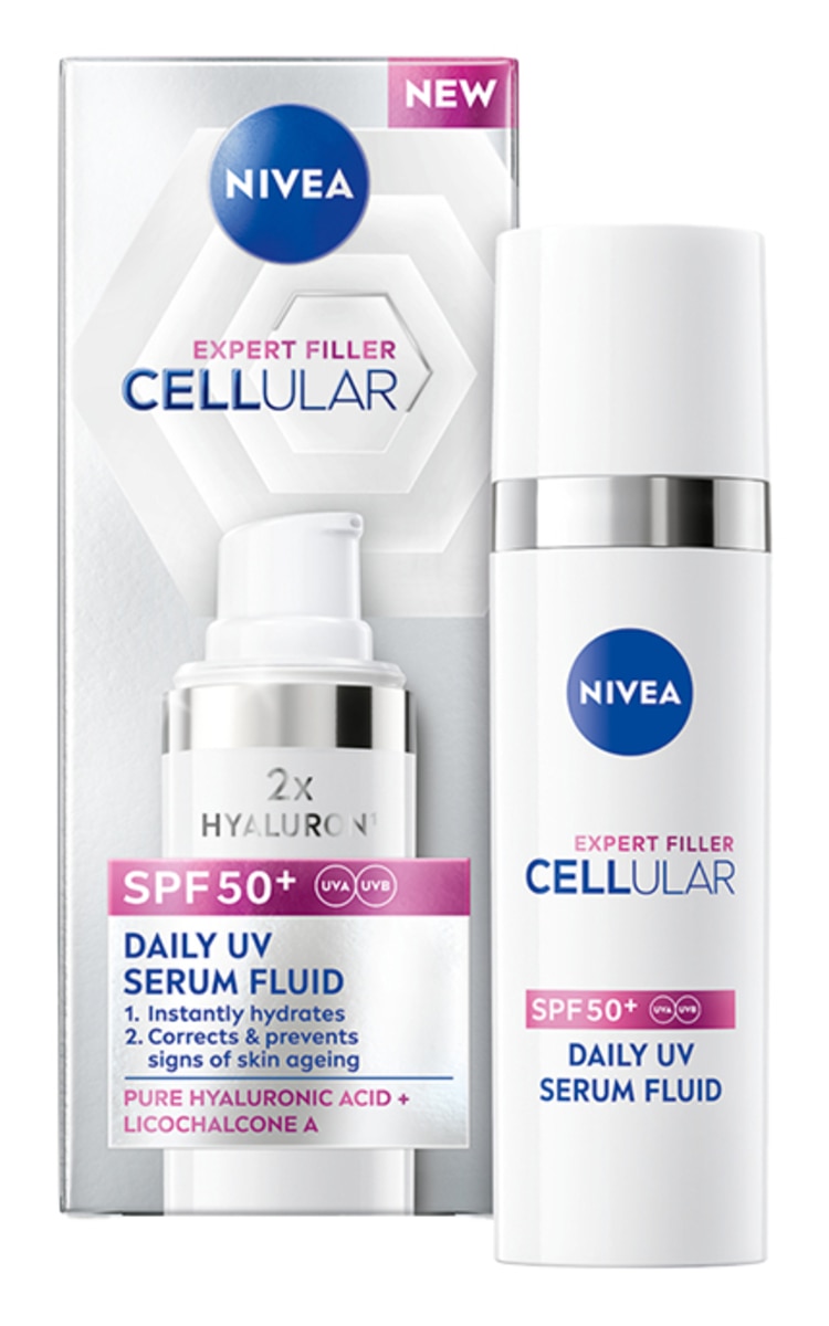 NIVEA NIVEA, CELLULAR EXPERT FILLER, kasdienis UV serumas-fluidas su SPF50+, 30 ml.