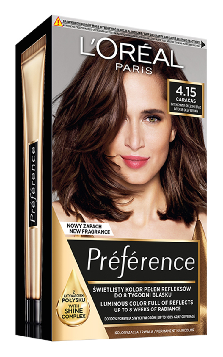 L′ORÉAL PARIS PREFERENCE L'ORÉAL PARIS PREFERENCE, plaukų dažai, 4.15 INTENSE DEEP BROWN, 1 vnt.