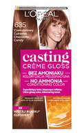 L′ORÉAL PARIS CASTING CREME GLOSS, pusiau ilgalaikiai plaukų dažai be amoniako, 635 Chocolate Candy, 1 vnt.