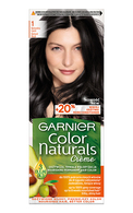 GARNIER, COLOR NATURALS, 1 ULTRA BLACK, maitinamieji plaukų dažai, 1 vnt.