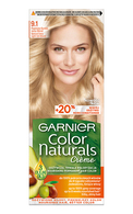 GARNIER, COLOR NATURALS, 9.1 NATURAL EXTRA LIGHT ASH BLONDE, maitinamieji plaukų dažai, 1 vnt.