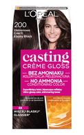 L′ORÉAL PARIS CASTING CREME GLOSS, pusiau ilgalaikiai plaukų dažai be amoniako, 200 Ebony Black, 1 vnt.