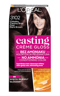 L′ORÉAL PARIS CASTING CREME GLOSS, pusiau ilgalaikiai plaukų dažai be amoniako, 3102 Cool Dark Brown, 1 vnt.