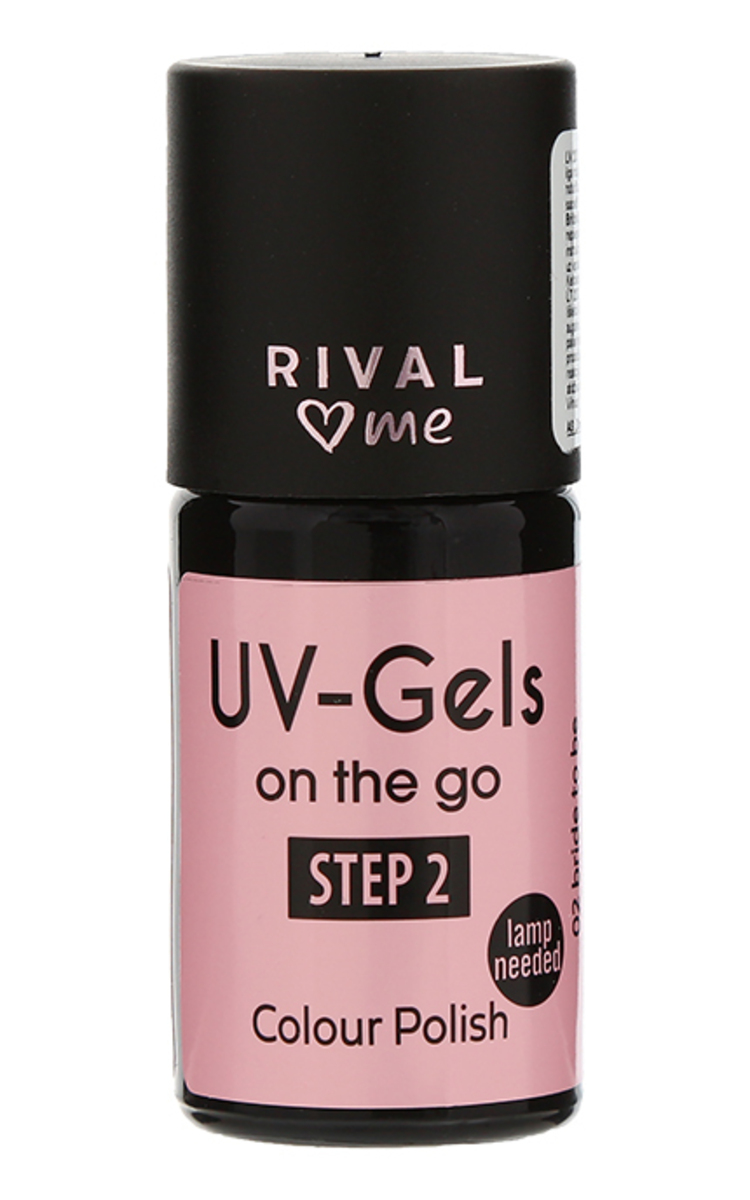 RIVAL LOVES ME RIVAL LOVES ME, UV-GELS ON THE GO, nagų lakas (2 žingsnis), 1 vnt. 02 BRIDE TO BE