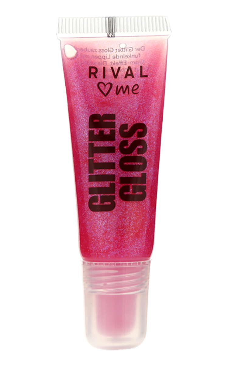 RIVAL LOVES ME RIVAL LOVES ME, GLITTER GLOSS, lūpų blizgis, 1 vnt. 02 RASPBERRY