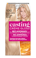 L′ORÉAL PARIS CASTING CREME GLOSS, pusiau ilgalaikiai plaukų dažai be amoniako, 1010 Iced Light Blonde, 1 vnt.