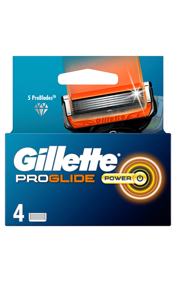 GILLETTE GILLETTE, FUSION PROGLIDE POWER, skustuvo galvutės, 4 vnt. 4 vnt.