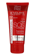 EVELINE, PROFESSIONAL EXTRA SOFT SOS, regeneruojamasis rankų kremas itin sausai odai, 100 ml