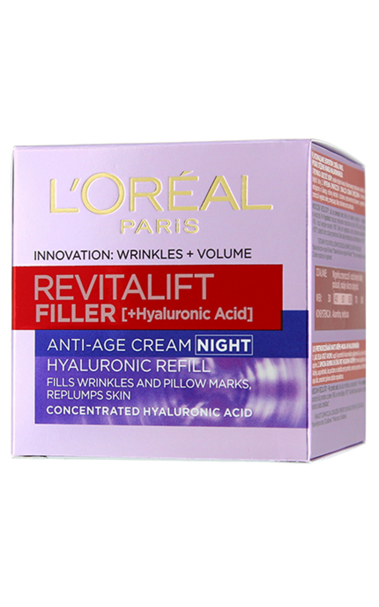 L′ORÉAL PARIS L′ORÉAL PARIS, REVITALIFT FILLER [HA], naktinis veido kremas, 50 ml 50 ml