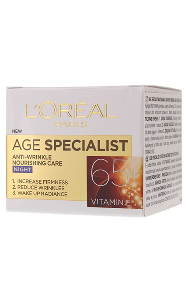 L′ORÉAL PARIS L′ORÉAL PARIS, AGE SPECIALIST 65+, naktinis veido kremas, 50 ml 50 ml