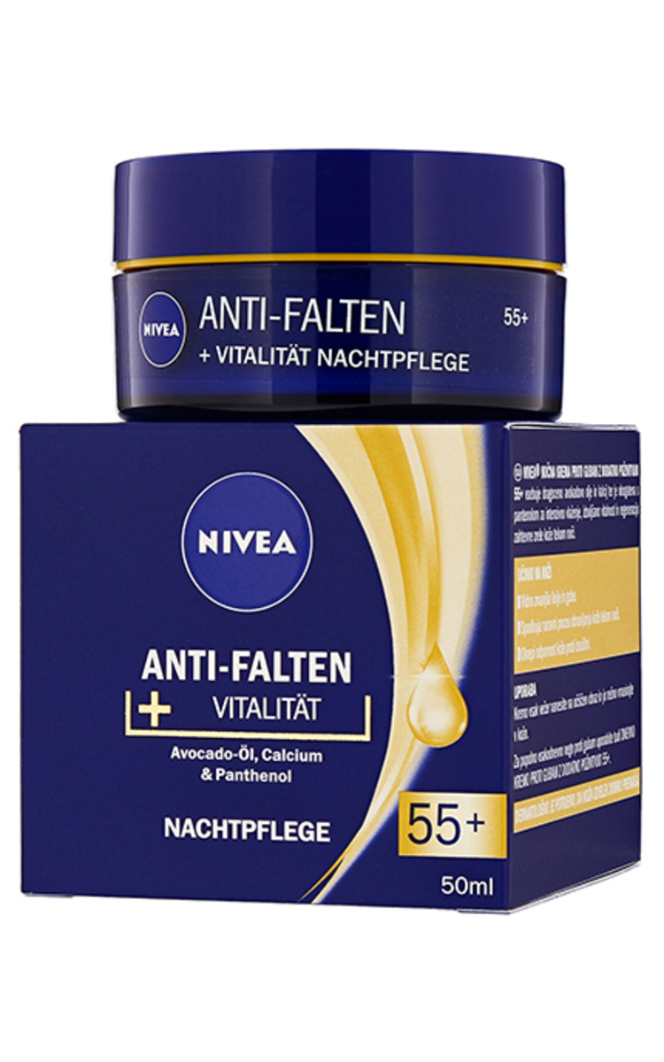 NIVEA NIVEA, atkuriamasis naktinis kremas nuo raukšlių 55+, 50 ml 50 ml