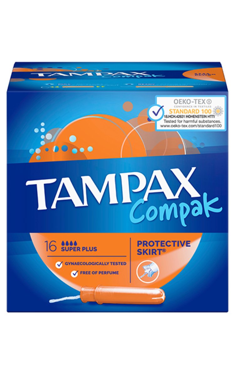 TAMPAX TAMPAX, COMPACT SUPER PLUS, tamponai, 16 vnt. 16 vnt.