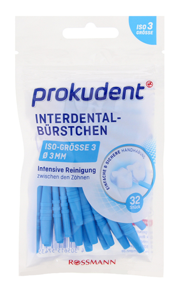 PROKUDENT PROKUDENT, tarpdančių šepetėliai 3 mm, 32 vnt. 1 vnt.