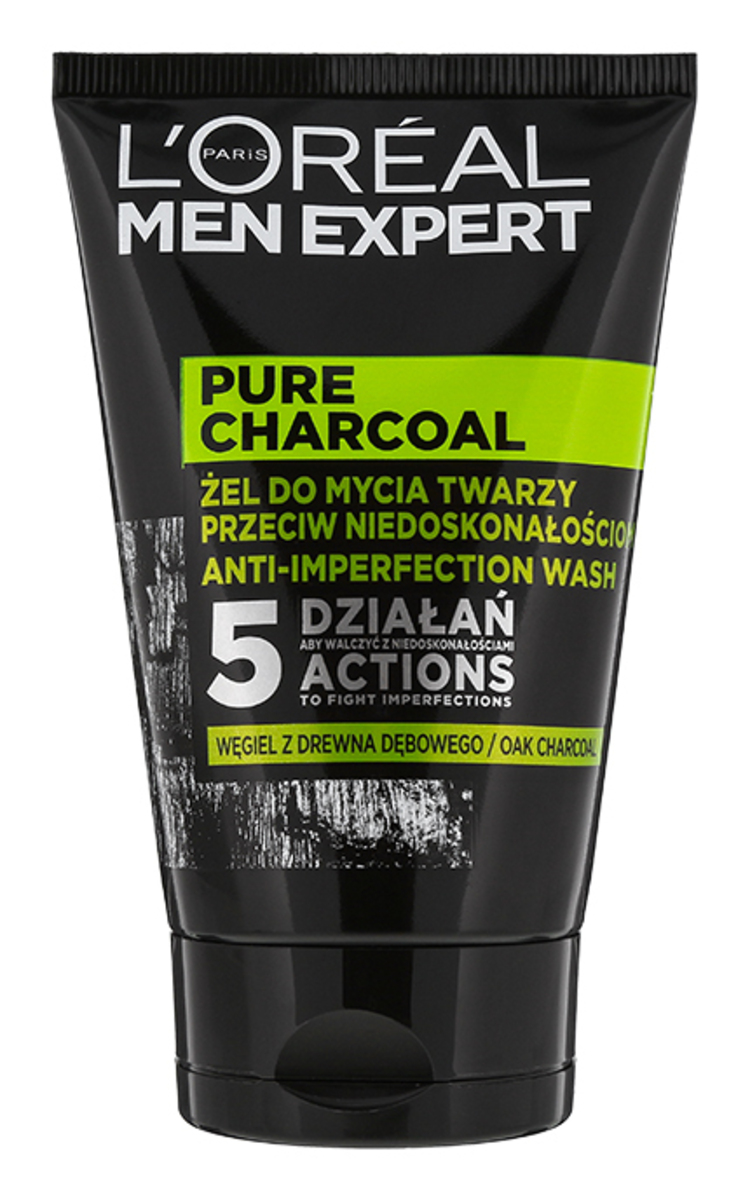 MEN EXPERT L'OREAL PARIS, MEN EXPERT PURE CHARCOAL, veido prausiklis su juodąja anglimi, 100 ml 100 ml