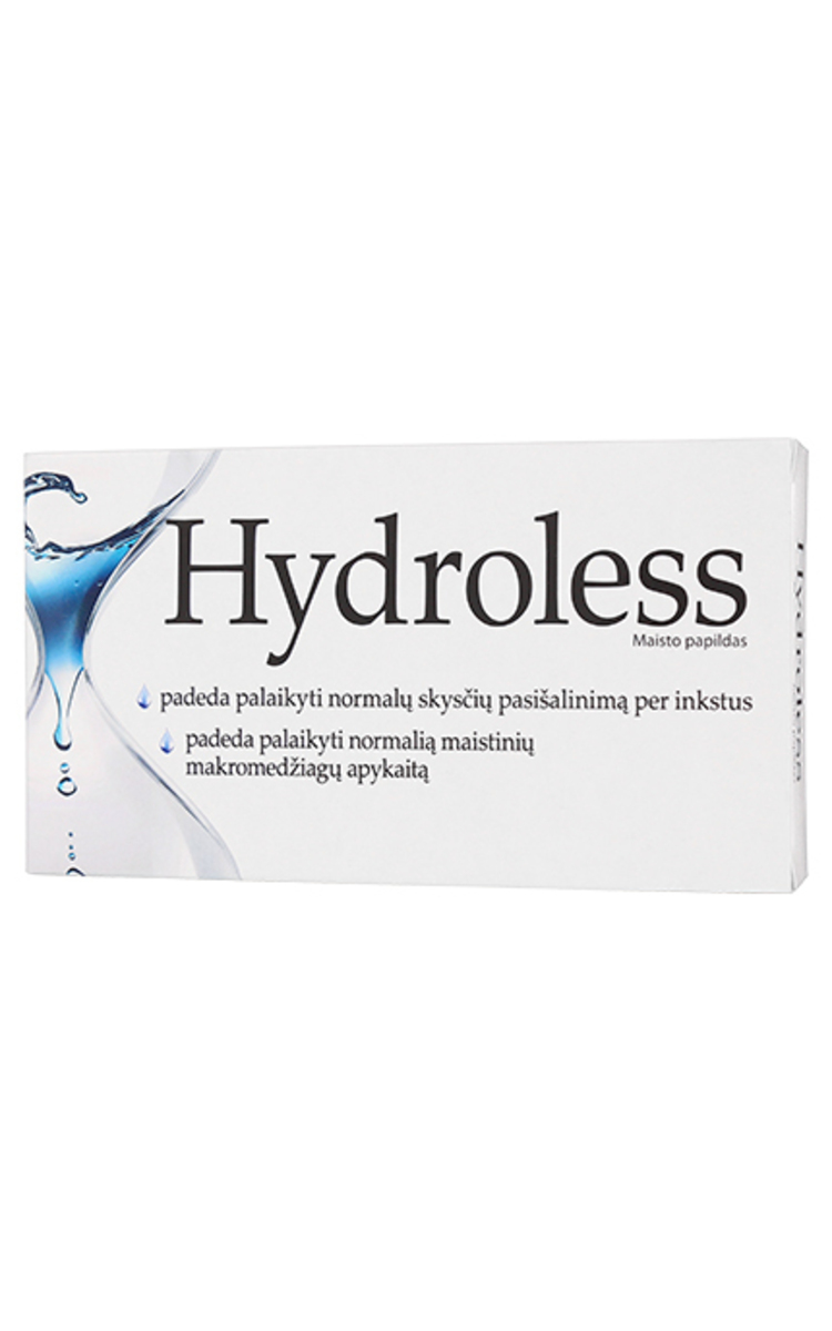 HYDROLESS, maisto papildas, 30 kapsulių