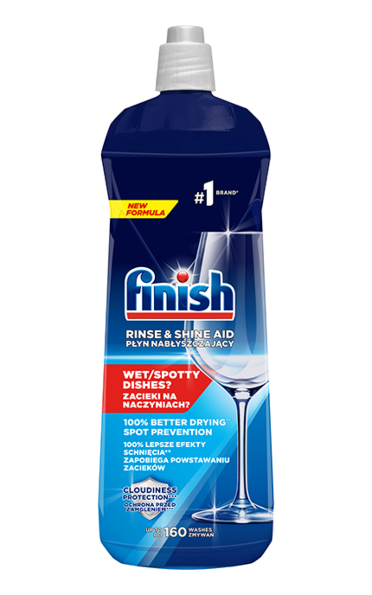 FINISH FINISH, RINSE AID MAX, indaplovių indų skalavimo skystis, 800 ml 800 ml