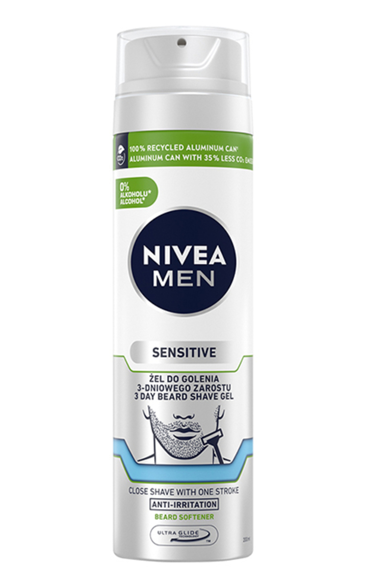 NIVEA MEN NIVEA MEN , SENSITIVE, skutimosi gelis 3 dienų barzdai, 200 ml 200 ml