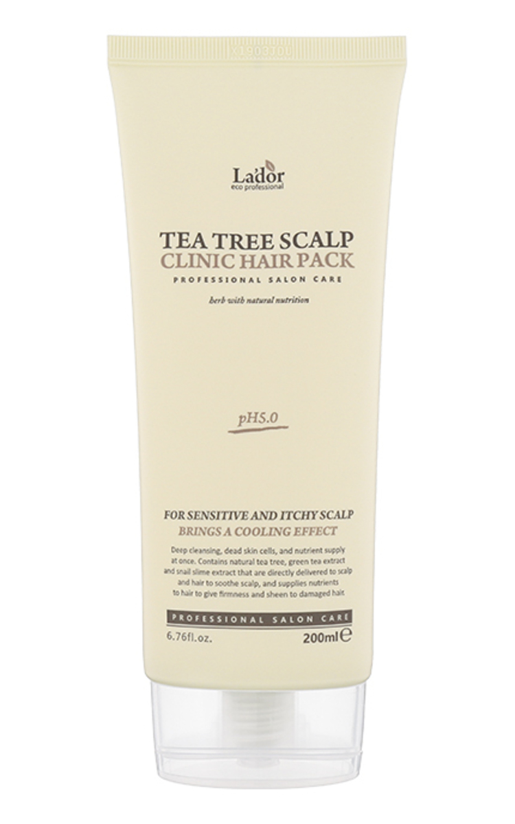 LA'DOR LADOR, TEA TREE SCALP CLINIC HAIR PACK, kaukė galvos odai, 200 g 200 g