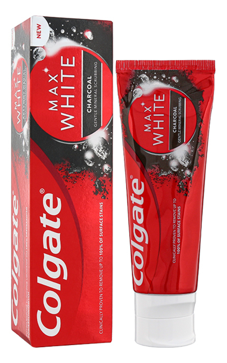 COLGATE COLGATE, MAX WHITE CHARCOAL, dantų pasta, 75 ml. 75 ml