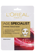 L′ORÉAL PARIS, AGE SPECIALIST 45+, stangrinamoji lakštinė veido kaukė, 30 g